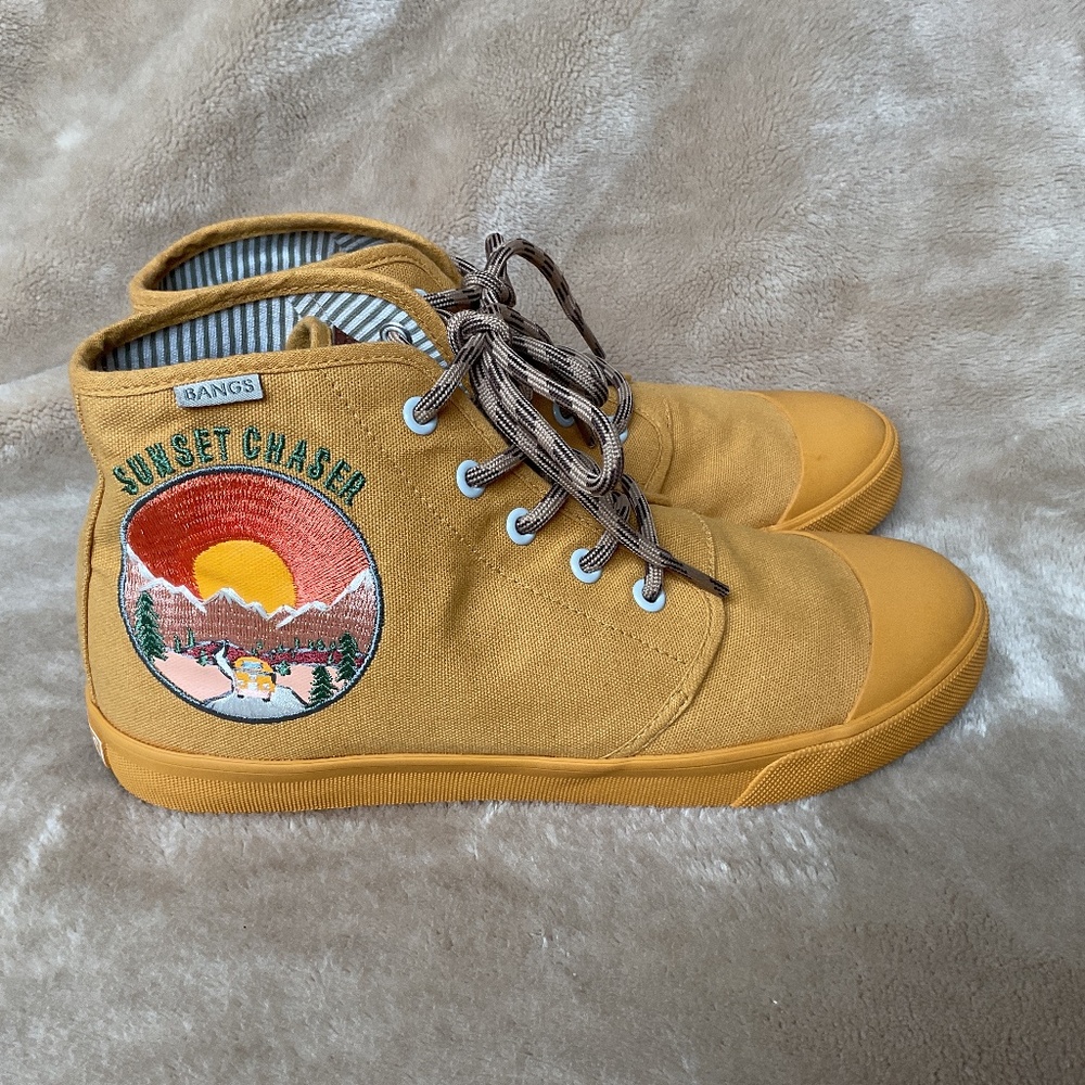 BANGS “sunset Chaser Yellowstone” High Top Sneaker Size 9